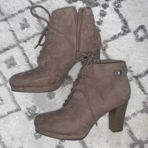 Tan booties